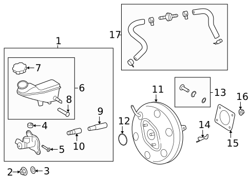 Master Cylinder - Components On Dash Panel for 2007 Kia Rio5 #1