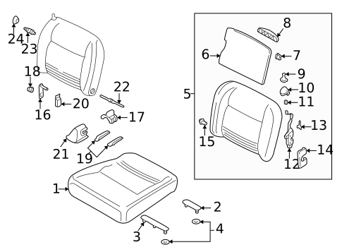 Rear Seat Components for 2005 Porsche 911 #1