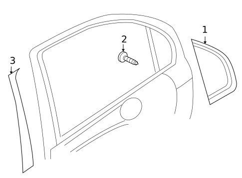 Exterior Trim - Rear Door for 2009 Chevrolet Aveo #0