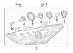 1864305009L - Electrical: Marker Lamp Bulb for Hyundai Image