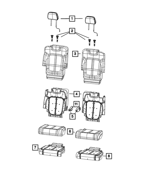 Rear Seats - Second Row for 2023 Jeep Grand Cherokee L #15