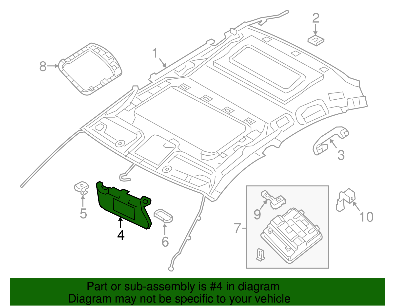 sun様　返品用 2010-2013 Nissan Altima Sun Visor 96400-ZX11A | Parts for