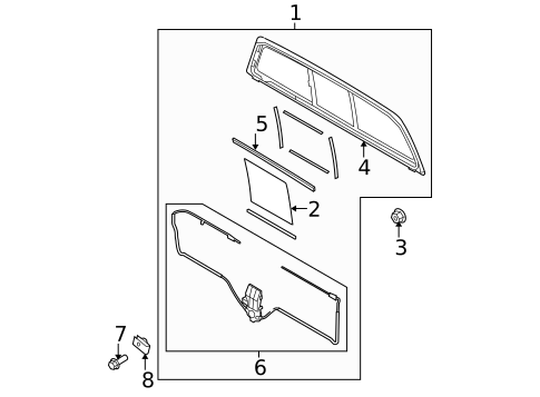 Glass & Hardware - Back for 2014 Ford F-150 #0