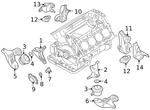 Engine & Trans Mounting for 2005 Audi Allroad Quattro #0
