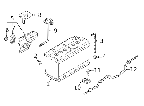 Battery for 2019 Audi A5 Quattro #1