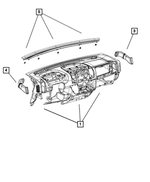 1YB22JXWAA - Interior Trim: Defroster Grille for Ram: ProMaster 1500, ProMaster 2500, ProMaster 3500, ProMaster EV Image