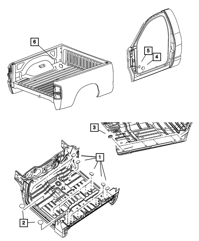 « 5255216 – Body Sheet Metal Except Doors : Caisse Bouchon pour Mopar Image »
