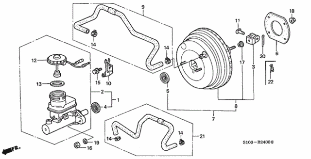 Brake Master Cylinder  - Master Power (1) for 2001 Honda CR-V #0