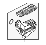 3C0129607BD - : Air Filter And Housing Assembly for Volkswagen Image