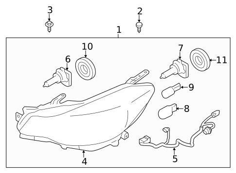 Headlamp Components for 2022 Subaru Impreza #0