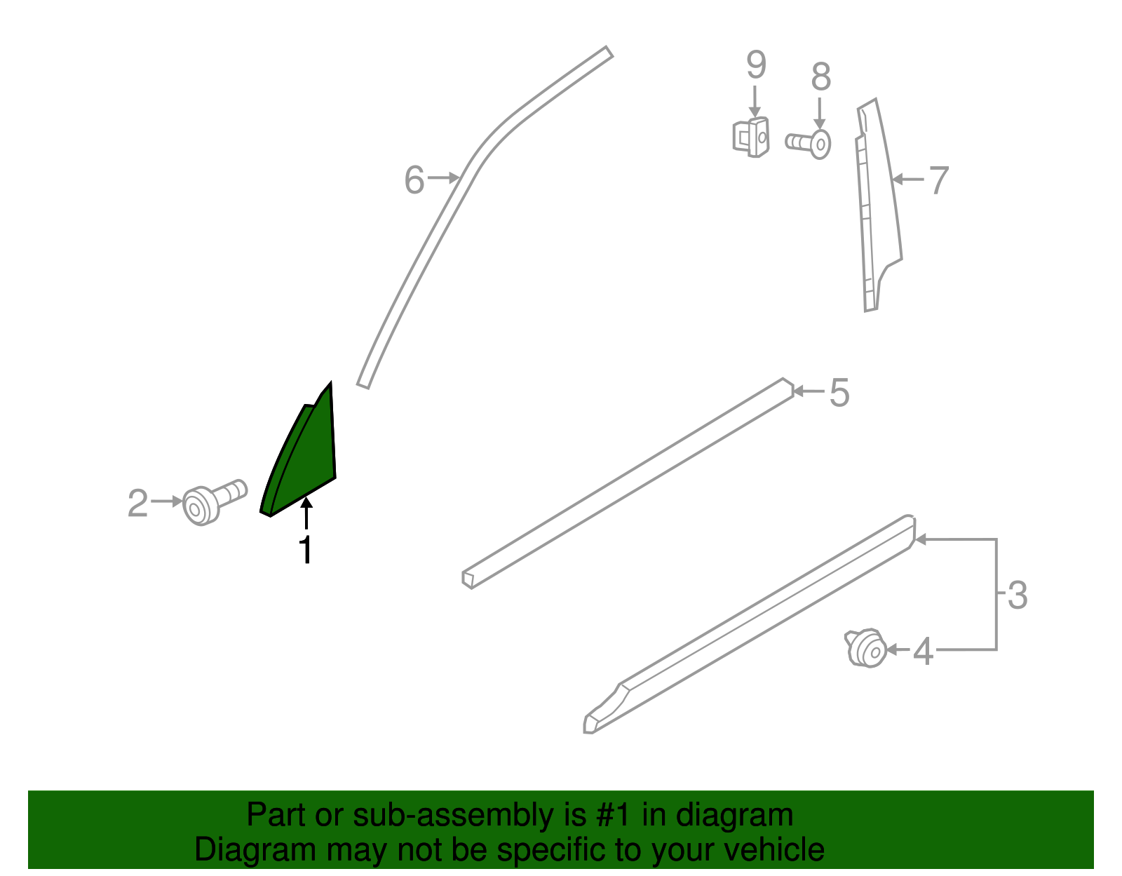 31349814 - Front Molding - 2016-2020 Volvo XC90 | Volvo OEM Parts Direct