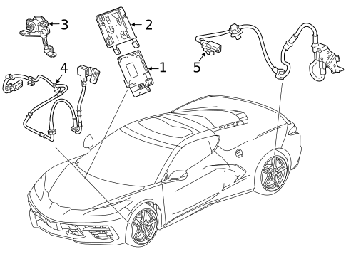 Headlamp Components for 2022 Chevrolet Corvette #1