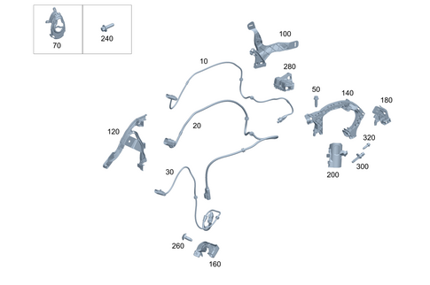 Rear Axle Wiring for 1984 Mercedes-Benz 300CD #0