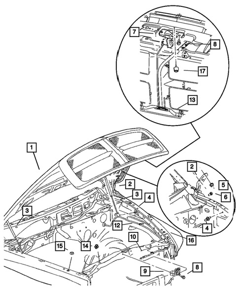 Hood & Hood Release for 2007 Dodge Ram 3500 #1