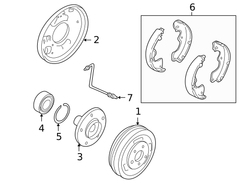 Wheel Bearings, Seals, & Related Components for 2006 Mercury Mariner #0