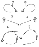 68066908AA - Interior Trim: Rear Seat Cable for Mopar Image