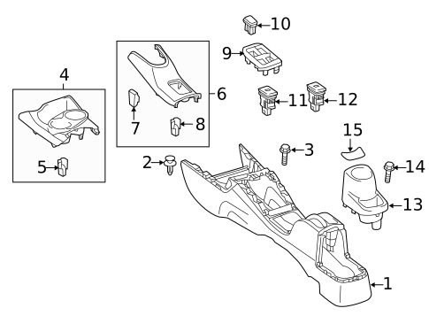 Center Console for 2016 Toyota Prius C #1