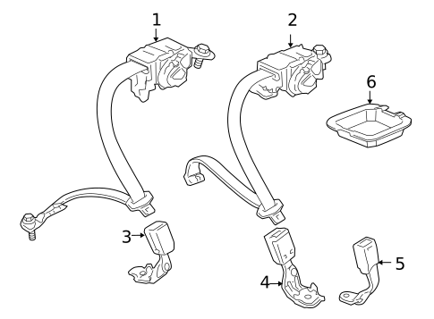 Seat Belt for 2010 Acura RL #1