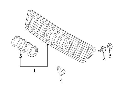 Grille & Components for 2003 Audi A8 Quattro #0