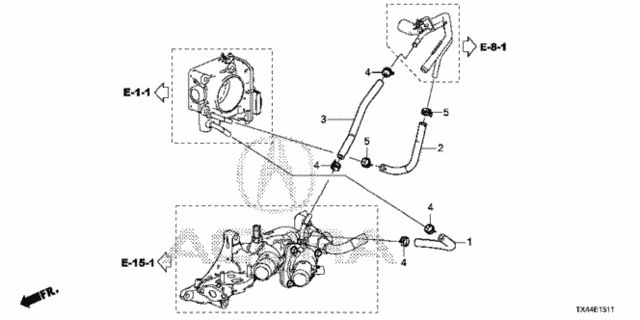 Water Hose (2) for 2018 Acura RDX #0