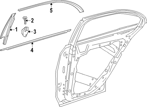 Exterior Trim - Rear Door for 2025 Mercedes-Benz E450 #0