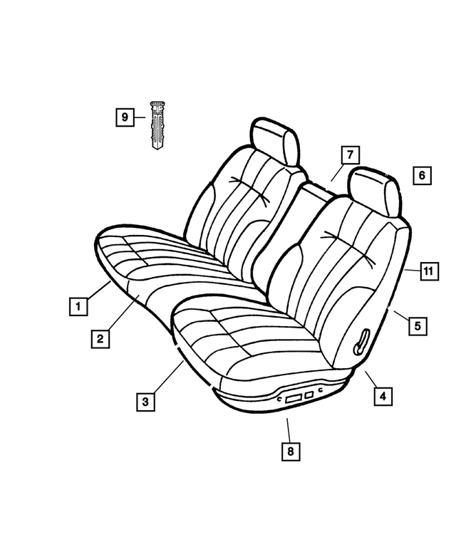 5093616AA - Interior Trim: Seat Cushion Foam, Right for Mopar Image