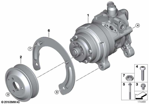 Power Steering Pump for 2009 BMW X6 M #0