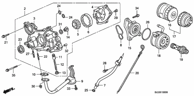 Oil Pump - Oil Strainer for 1992 Acura Vigor #0