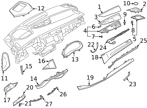 Instrument Panel Components for 2022 Audi SQ7 #0