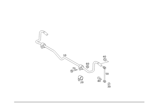 Torsion Bar, Rear for 2008 Mercedes-Benz CLS550 #0
