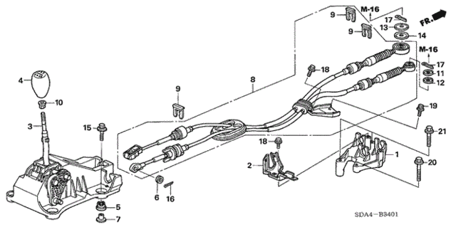Shift Lever (6MT) for 2006 Honda Accord #0
