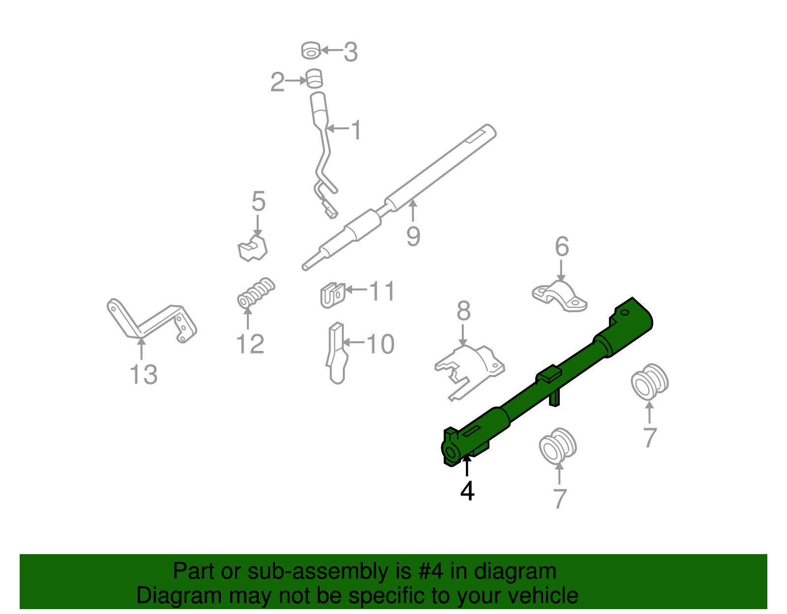 2005-2019 Ford Shift Tube 3C2Z-7212-AA | TascaParts.com