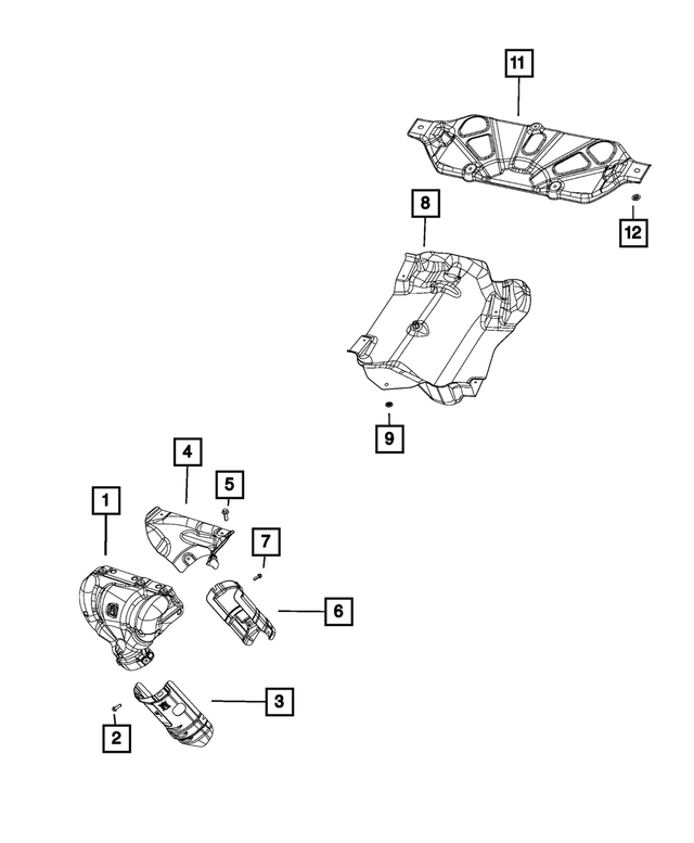 68319313AA - Exhaust: Exhaust Shield for Mopar Image