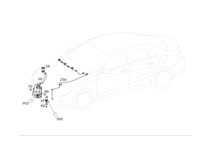 2468690020 - Windshield Washer, Emergency Equipmt: Liquid Reservoir for Mercedes-Benz Image image