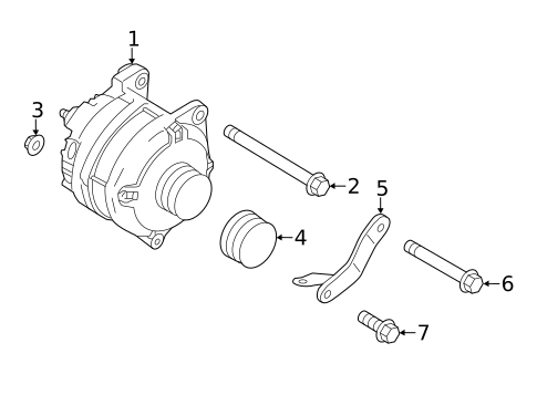 Alternator for 2022 INFINITI Q50 #0