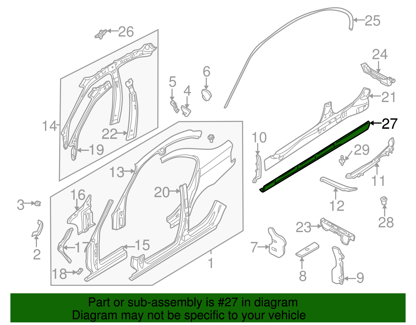 Rocker Molding - BMW (51712693225)