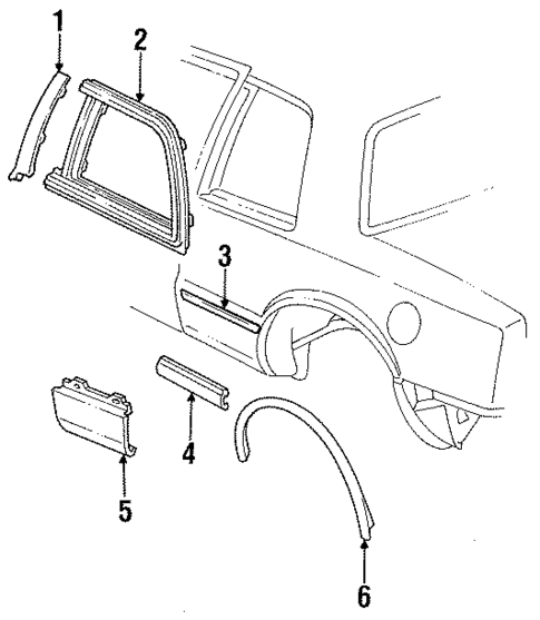 Exterior Trim - Quarter Panel for 1992 Buick Riviera #0