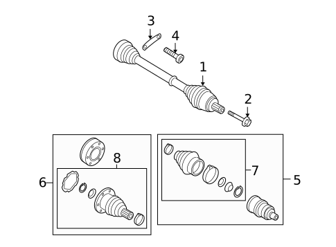 Drive Axles for 2015 Volkswagen Tiguan #1