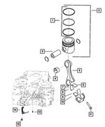 R5102120AB - 6.7L Turbo Diesel; Engine: Connecting Rod for Mopar Image