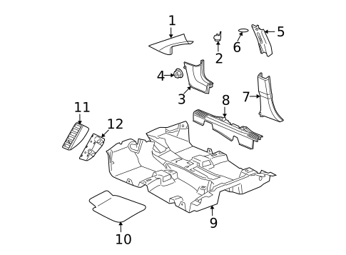Interior Trim - Pillars for 2011 Dodge Caliber #0