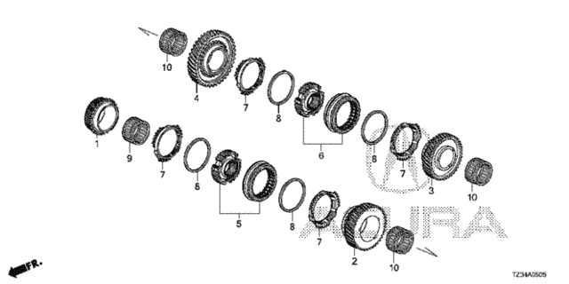 AT Gears (Mainshaft) for 2020 Acura TLX #0
