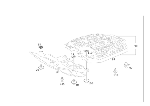 Engine Compartment Panelling for 2010 Mercedes-Benz GL550 #0