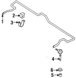 5611258Y00 - : Suspension Stabilizer Bar Link Bushing for Nissan: 200SX, NX, Sentra Image