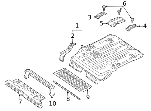 Rear Floor & Rails for 2014 Ford Transit Connect #0