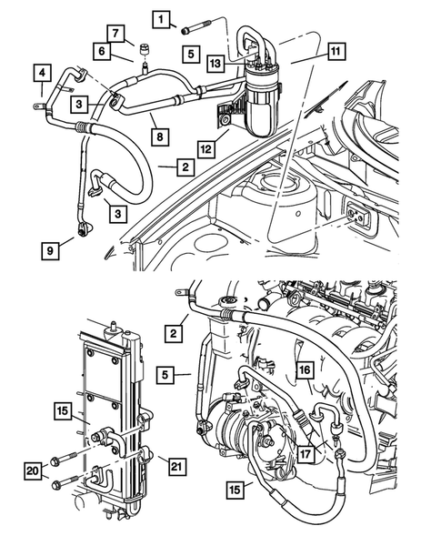 Air Conditioner and Heater Plumbing for 2002 Dodge Neon #0