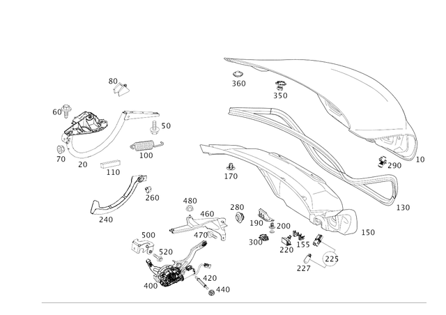 2057500475 - Trunk Lid: Trunk Lid for Mercedes-Benz: C350e, C400, C450 AMG, C63 AMG Image image