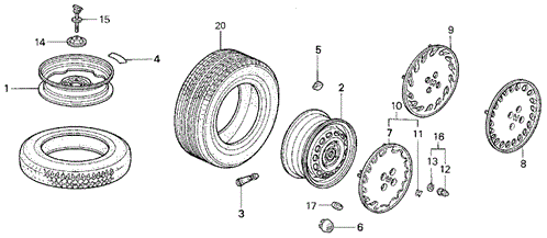 Wheels for 1992 Honda Civic #0