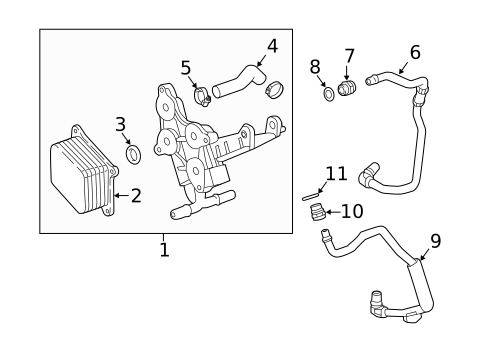 Oil Cooler for 2018 Cadillac CTS #0