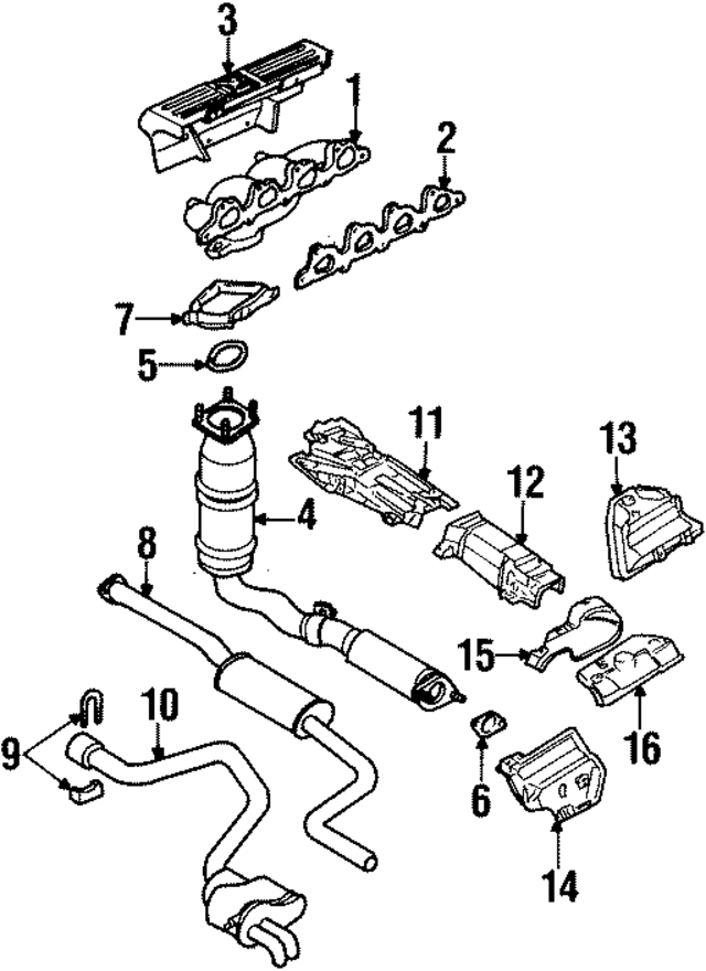 F7RZ9450AC - : Exhaust Pipe To Manifold Gasket for Ford: Contour | Mercury: Cougar, Mystique Image
