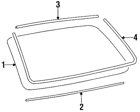 Glass - Lift Gate for 1999 Hyundai Accent #0